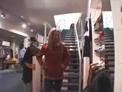 MILF brunette sucks my dick and gets a load